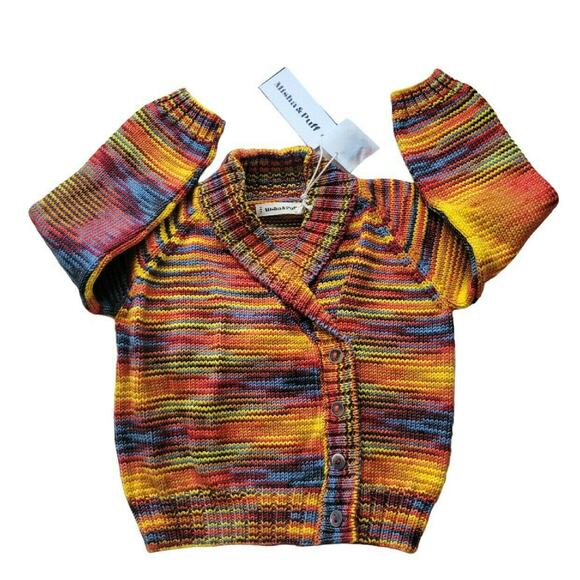 Misha And Puff Primary Space Dye Saltwater Cardigan - Picture 1 of 12